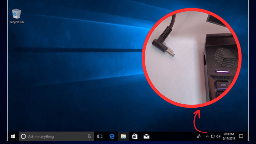 Remove-the-Laptop-charger-Windows mode