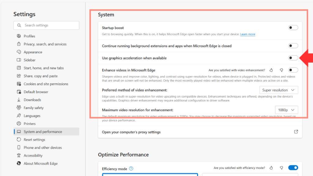 Microsoft Edge - Display Flickering